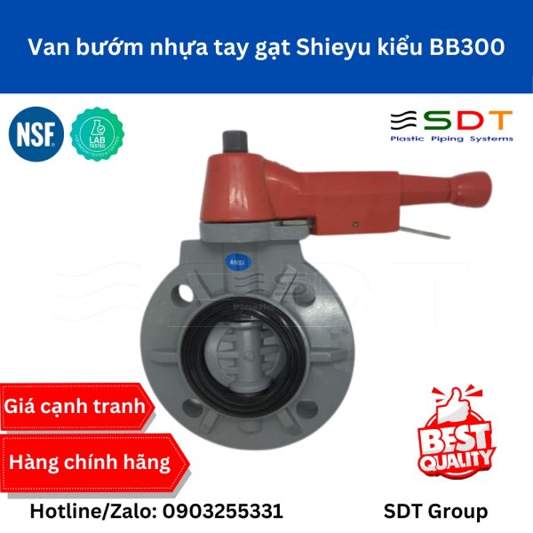 Van bướm nhựa tay gạt Shieyu kiểu BB300